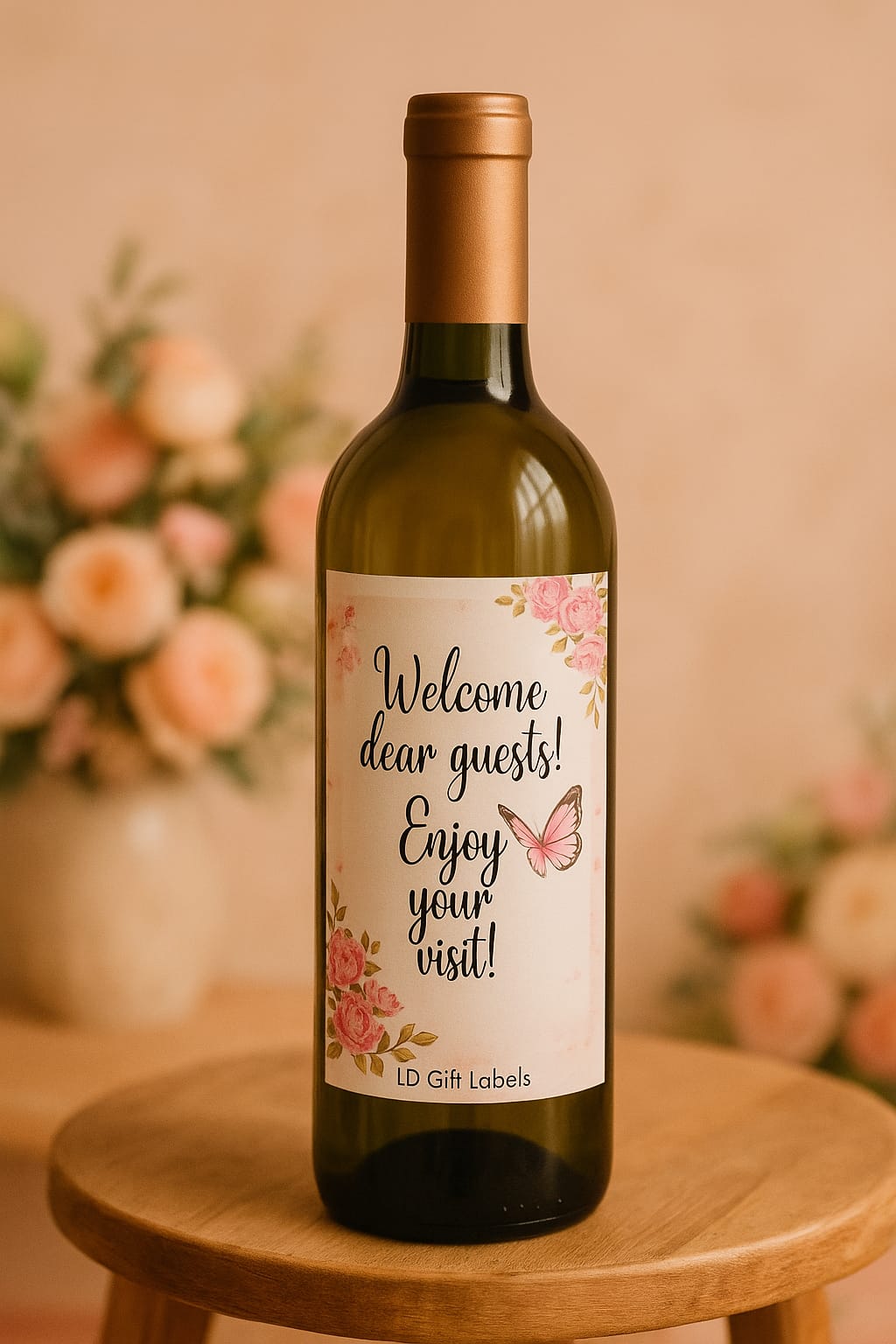 Welcome dear guests - Wijnlabel 🦋🌺