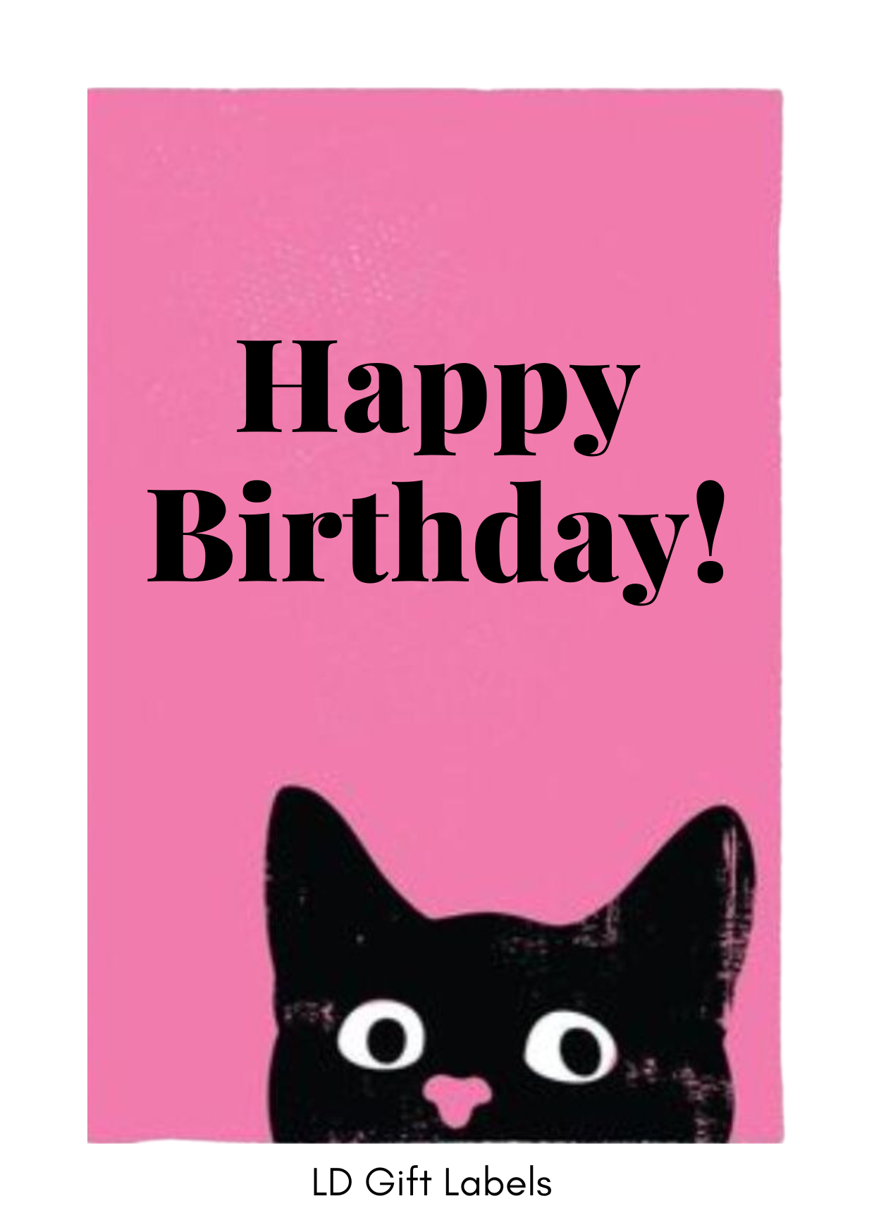 'Happy Birthday!' Wijnlabel 🐾✨