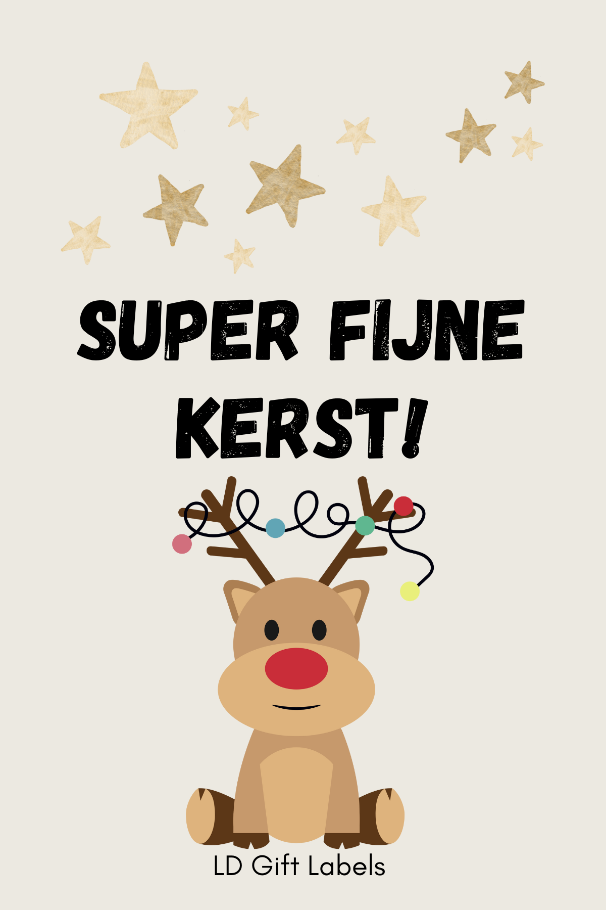 "Super Fijne Kerst!" Wijnlabel