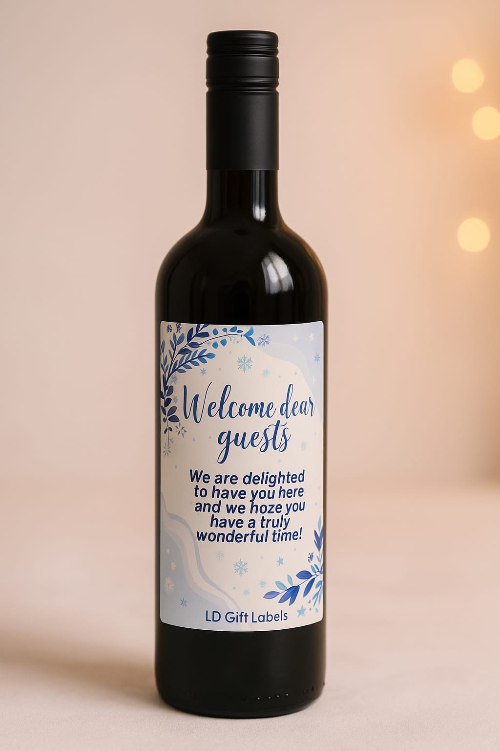 Welcome Dear Guests - We Are Delighted To Have You Here - Wijnlabel 🐾❄️