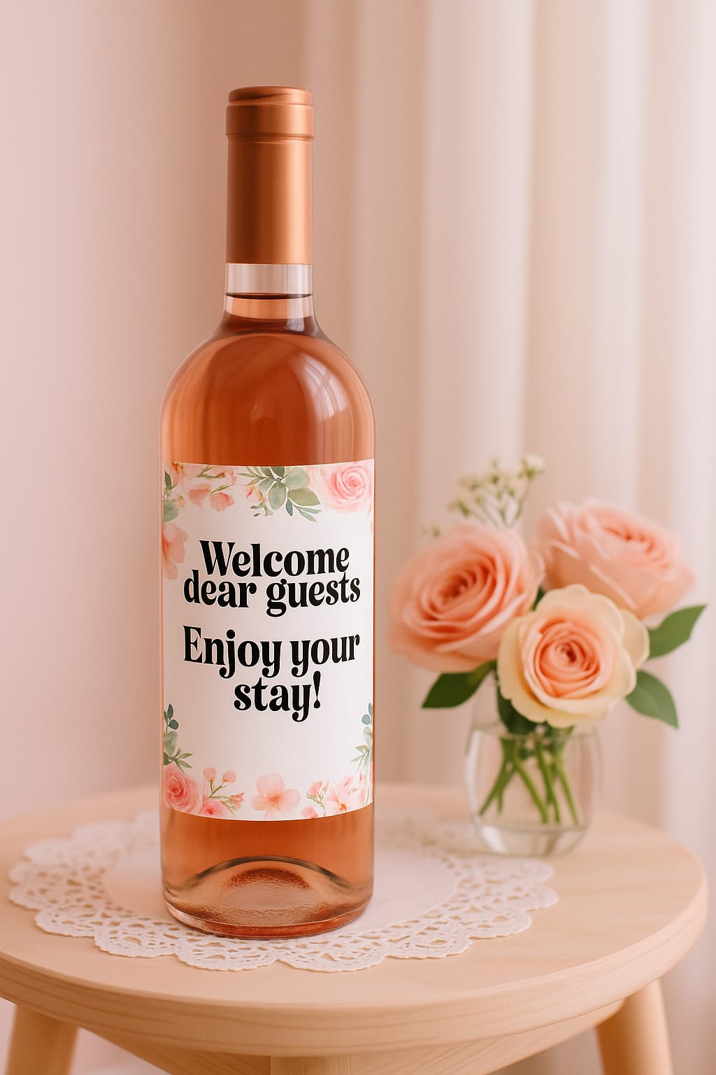 Welcome dear guests - Wijnlabel 🌸✨