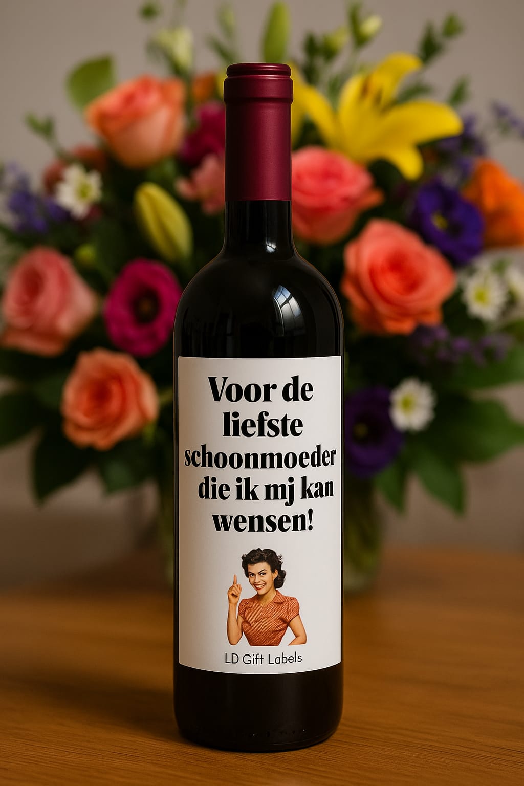 Voor de liefste schoonmoeder die ik mij kan wensen! - Wijnlabel 🍷💖