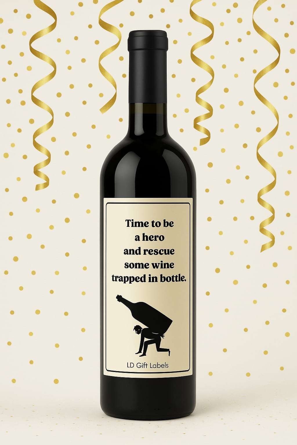 "Time to be a Hero" Wijnlabel 🍷🎉