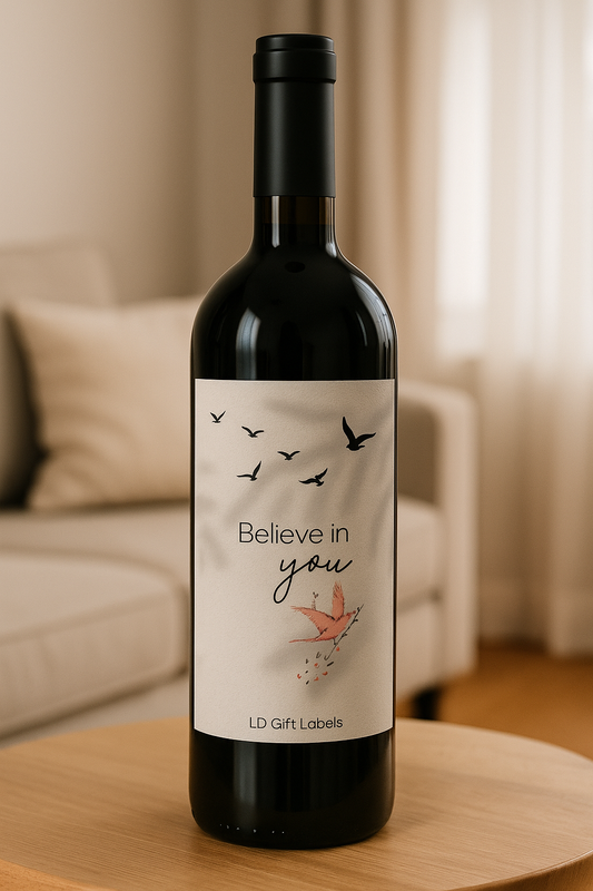'Believe in You'. Wijnlabel 💖🌟