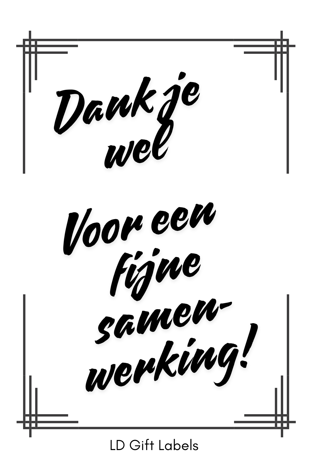 'Dank je wel voor een fijne samenwerking!' Wijnlabel ✨