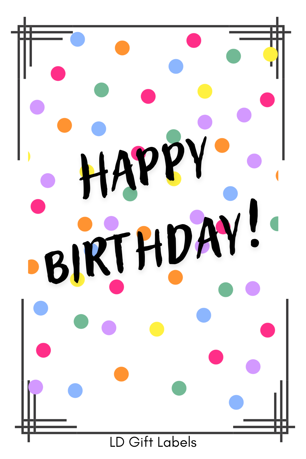 'Happy Birthday!' Wijnlabel 🥂✨