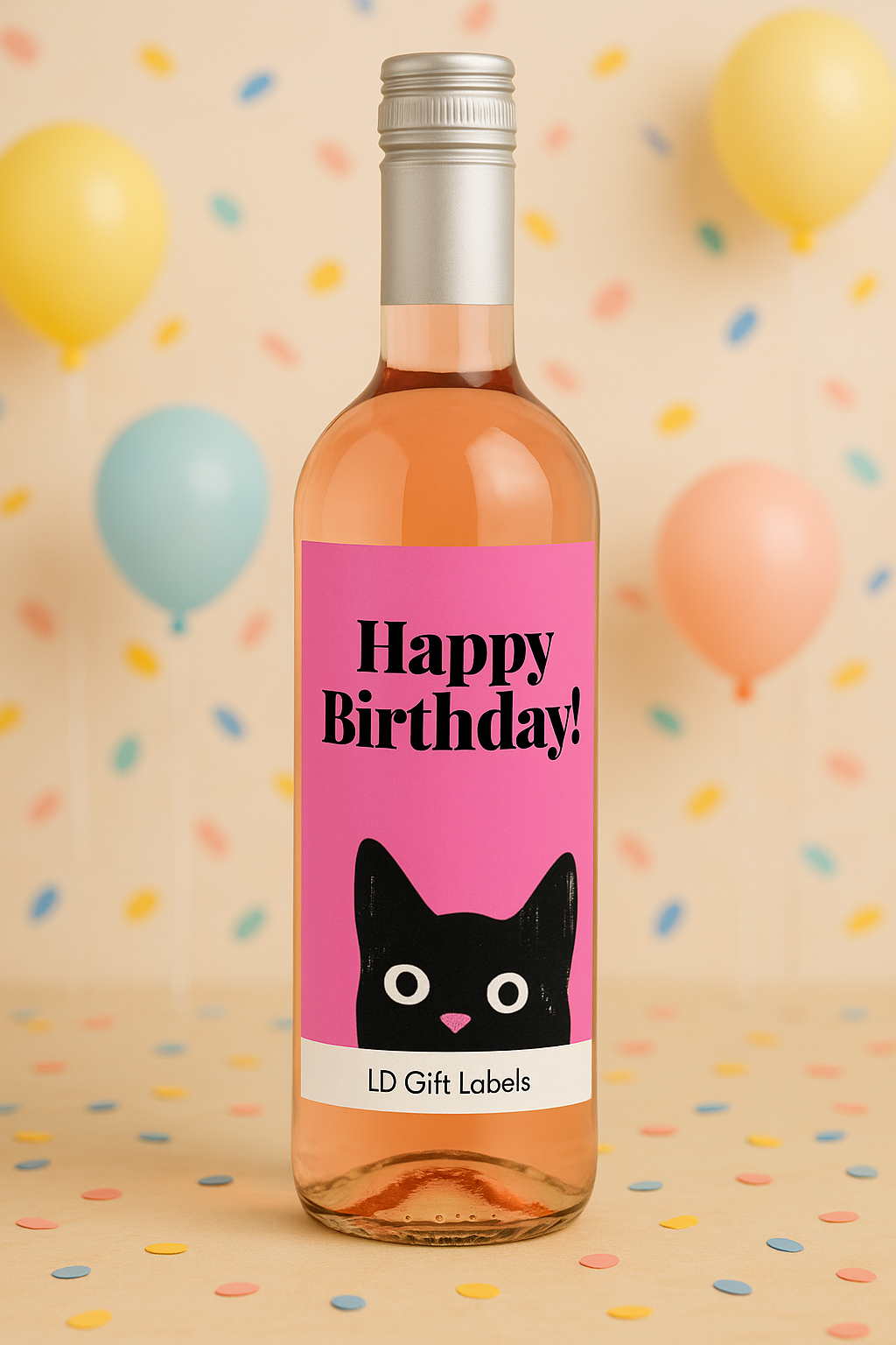 'Happy Birthday!' Wijnlabel 🐾✨