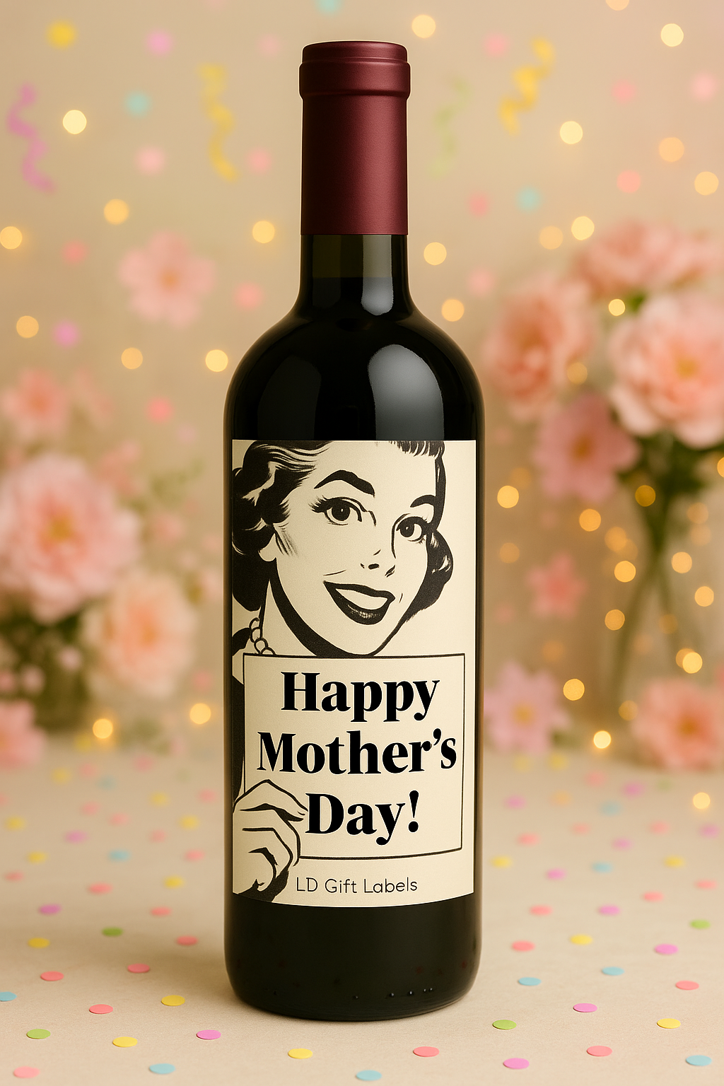 "Happy Mother’s Day!" Wijnlabel 💐✨💝