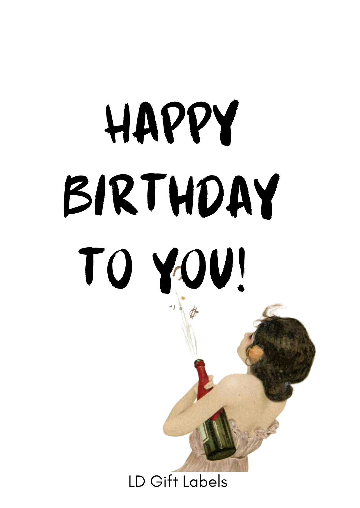 'Happy Birthday to You!' Wijnlabel 🥂✨