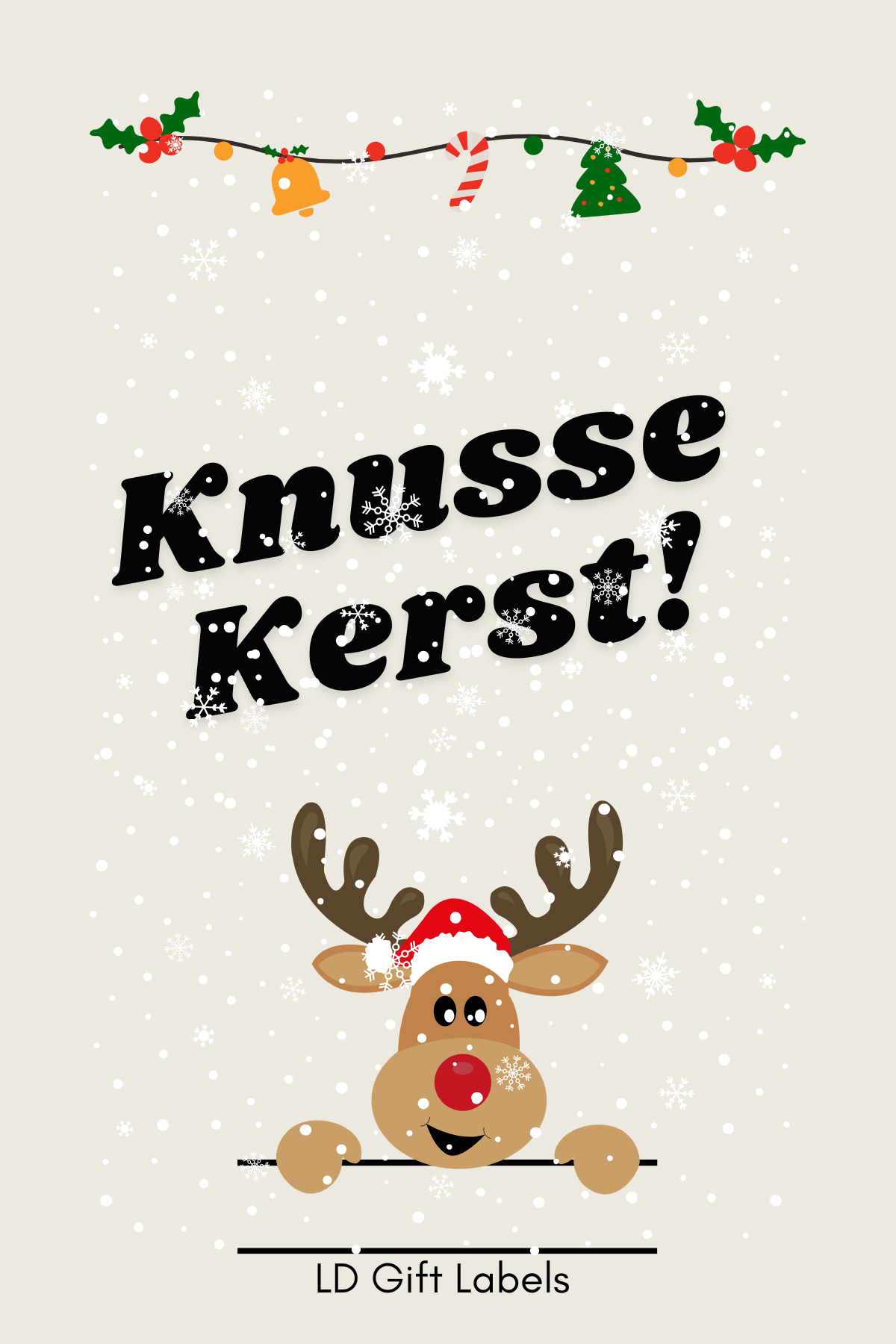 "Knusse Kerst!" Wijnlabel 🎄🍷