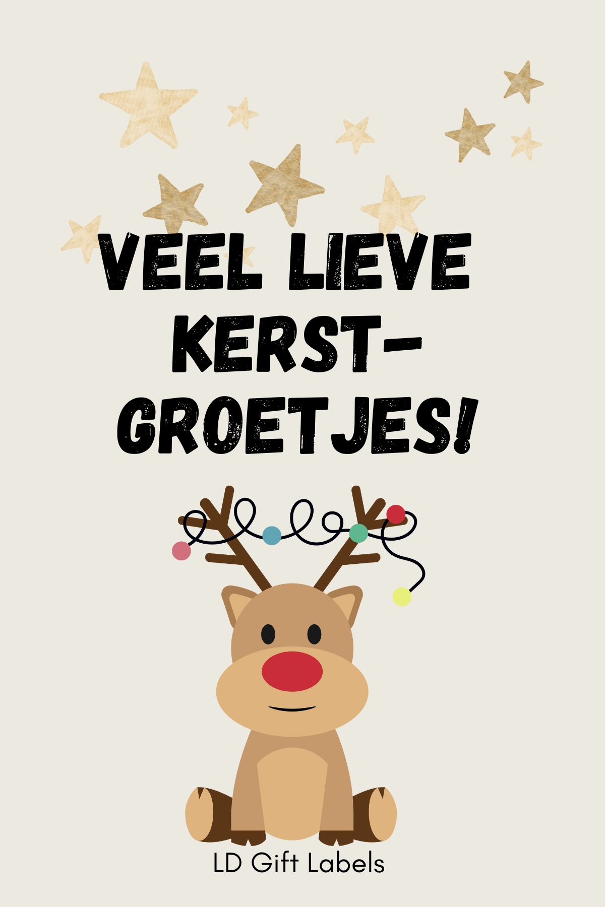 "Veel lieve kerstgroetjes!" Wijnlabel 🎅✨