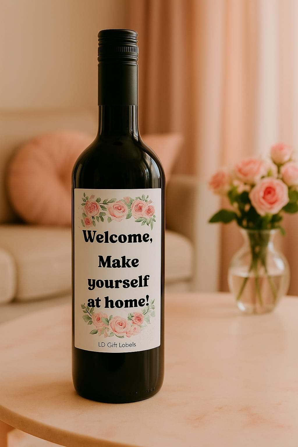 Make yourself at home! - Wijnlabel 🌸✨