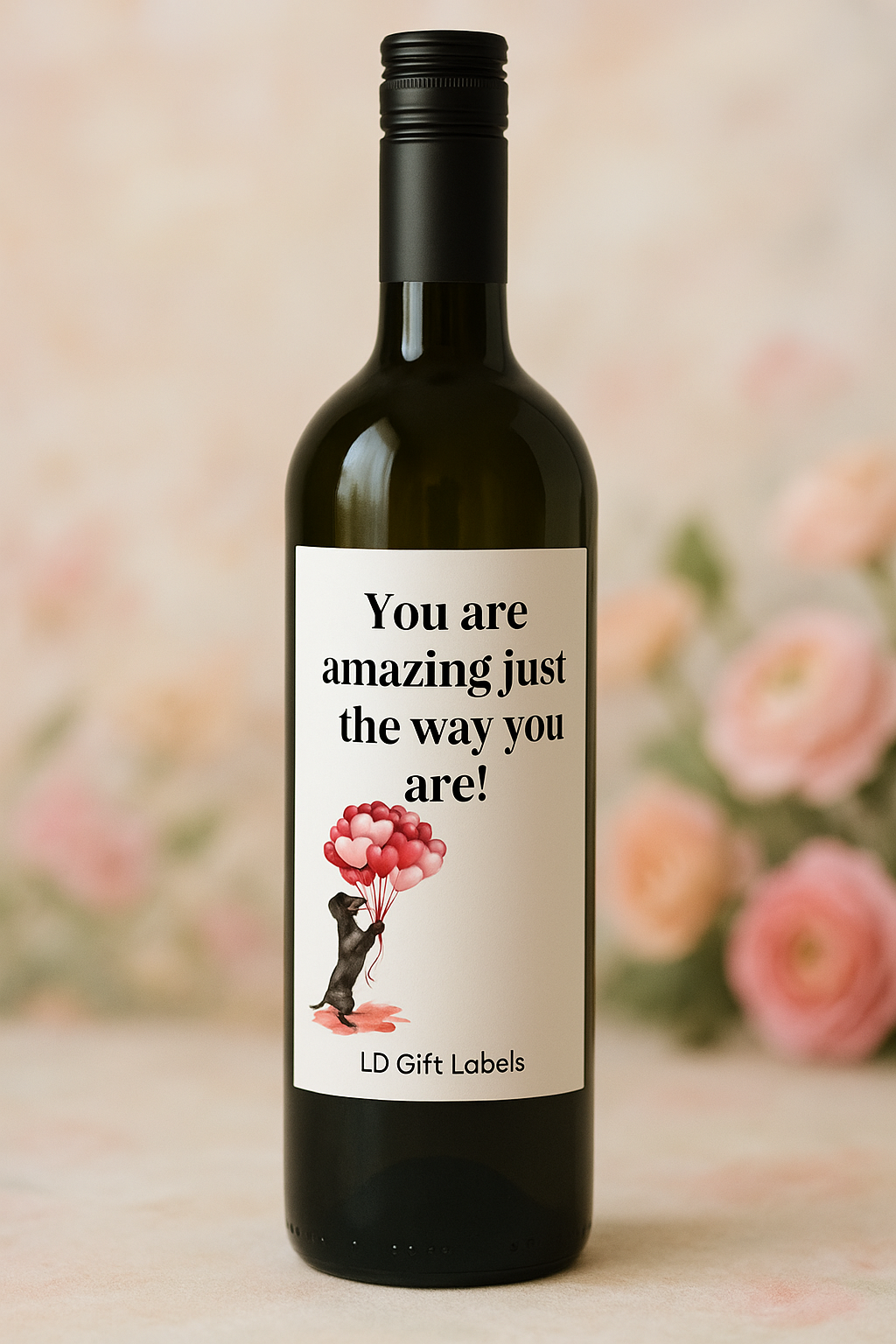 You Are Amazing Just the Way You Are - Wijnlabel ❤️🐾